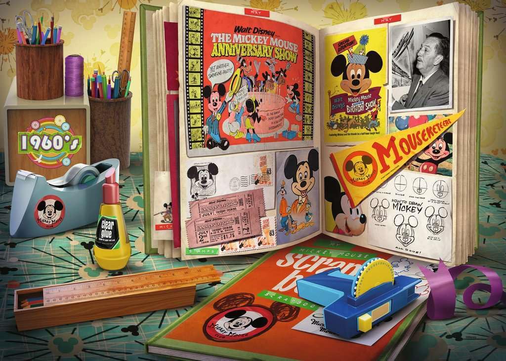 Amazon.com: Ravensburger 1960 Mickey Moments 1000 Piece Jigsaw